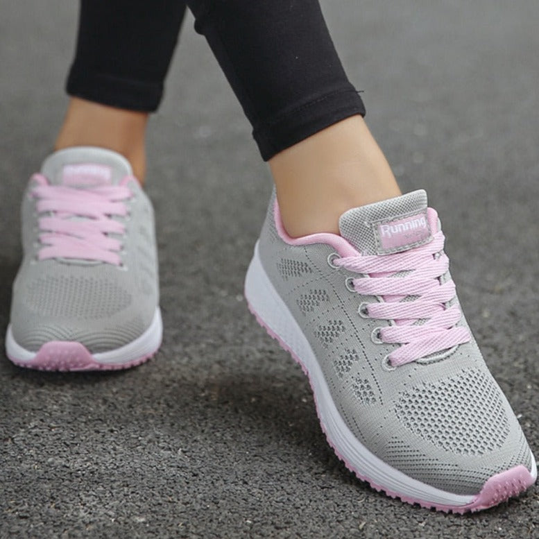 Anna | Womens Lace Up Casual Walking Sneakers