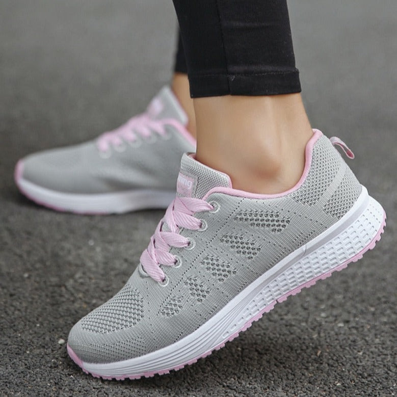 Anna | Womens Lace Up Casual Walking Sneakers