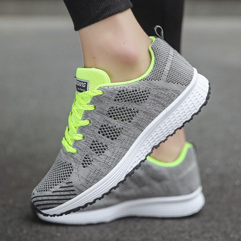 Anna | Womens Lace Up Casual Walking Sneakers