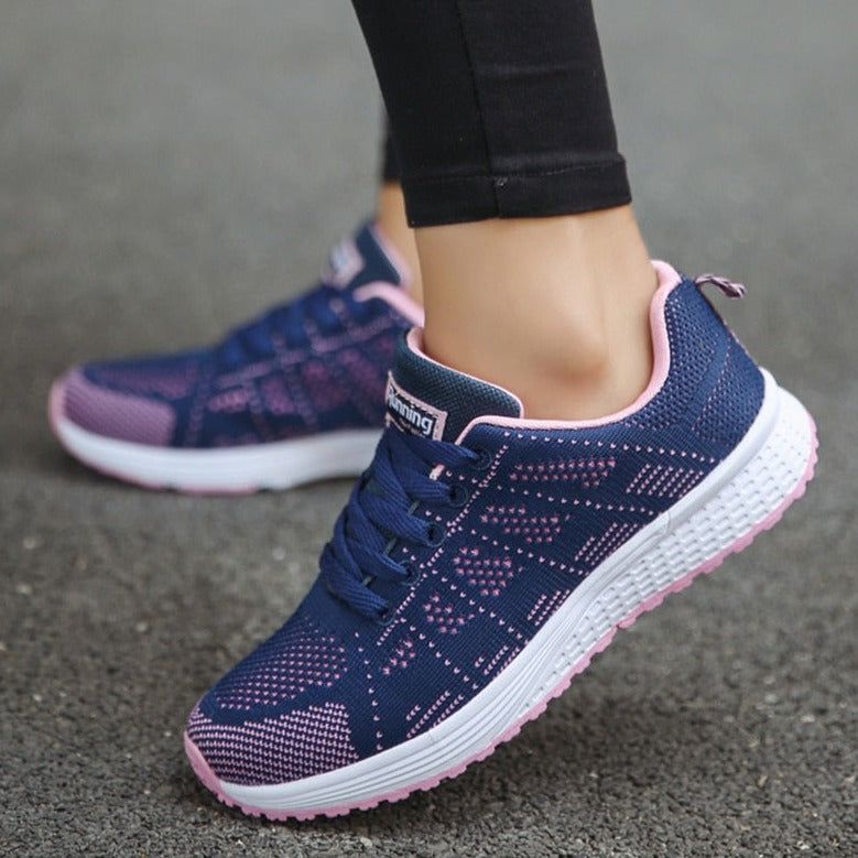 Anna | Womens Lace Up Casual Walking Sneakers