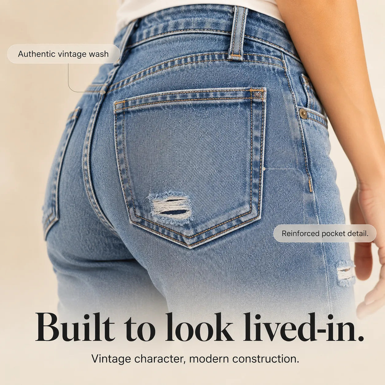 Denara – Soft Stretch Distressed Cropped Jeans for Women