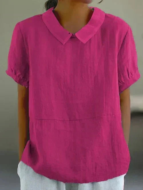 Fiona | Women’s Linen Peter Pan Collar Blouse