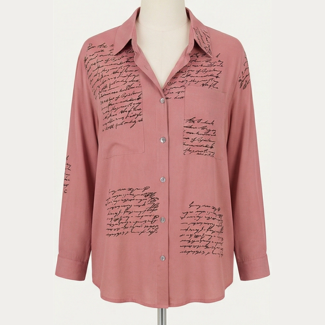 Letterelle – Handwritten Script Viscose Blouse