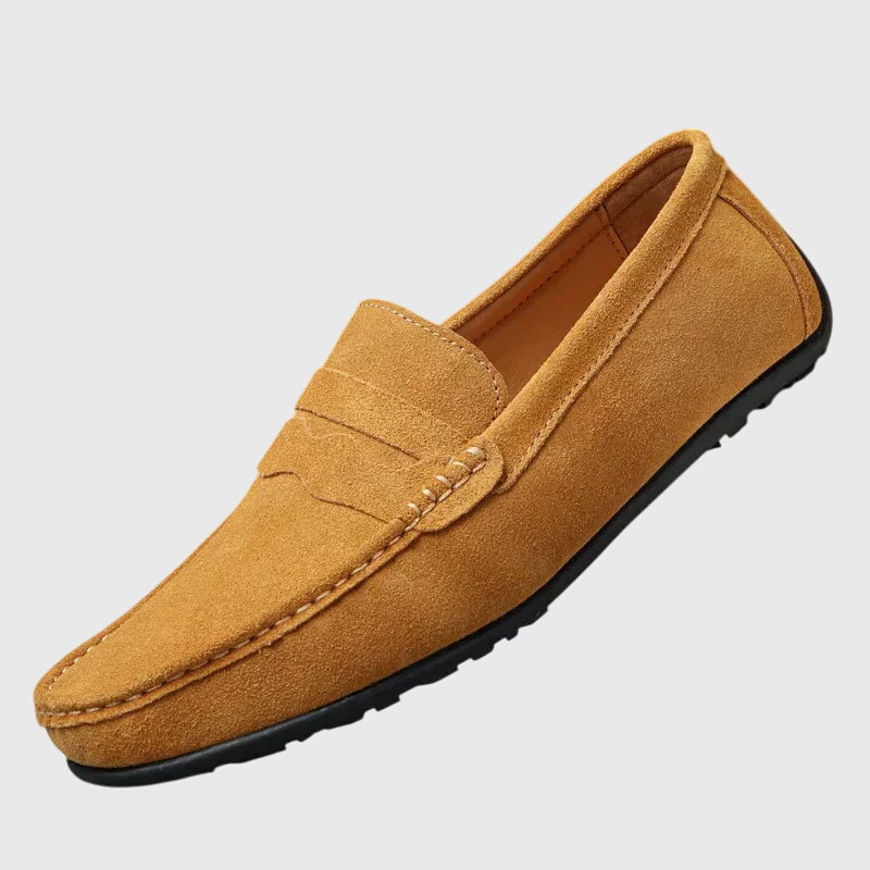 KATY – SUEDE PENNY LOAFERS