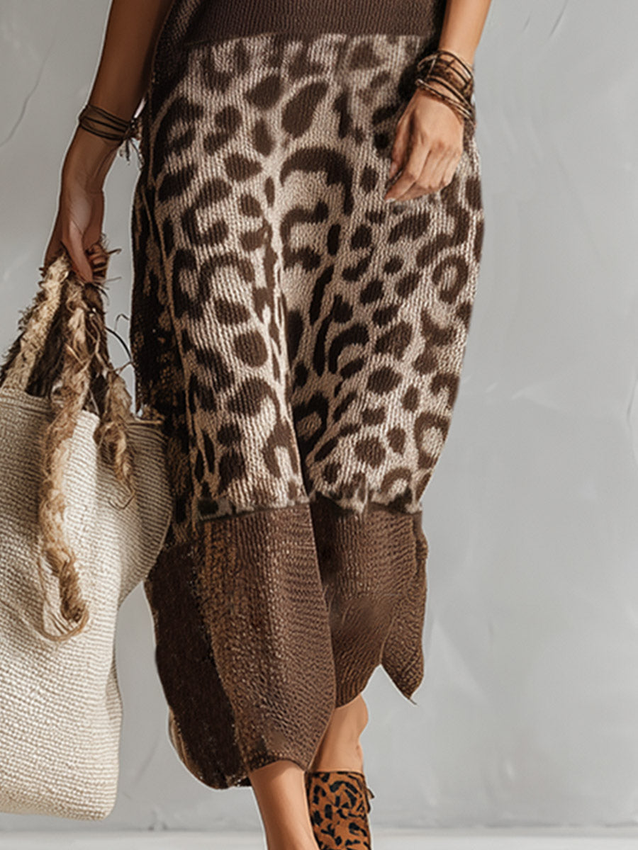 Alaina™ Knitted Leopard Dress