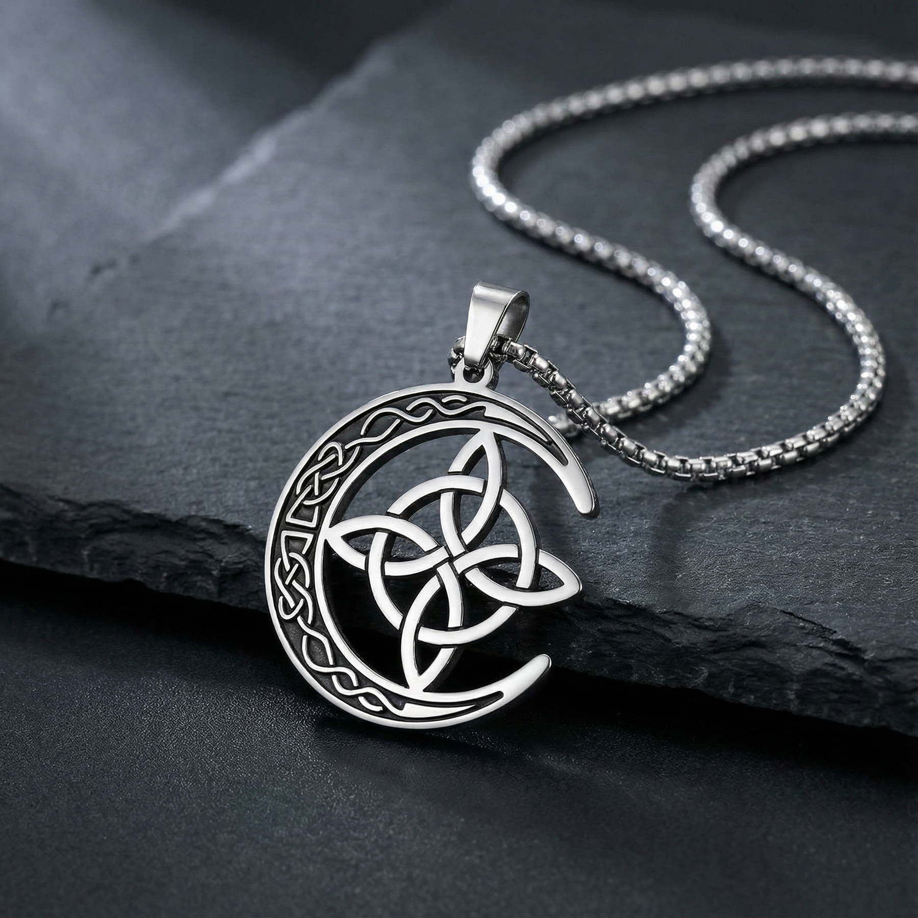 Lunara Celtic Moon Protection Pendant