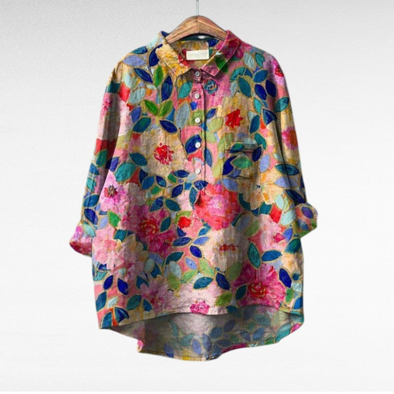 Claire | Elegant Summer Linen Blouse