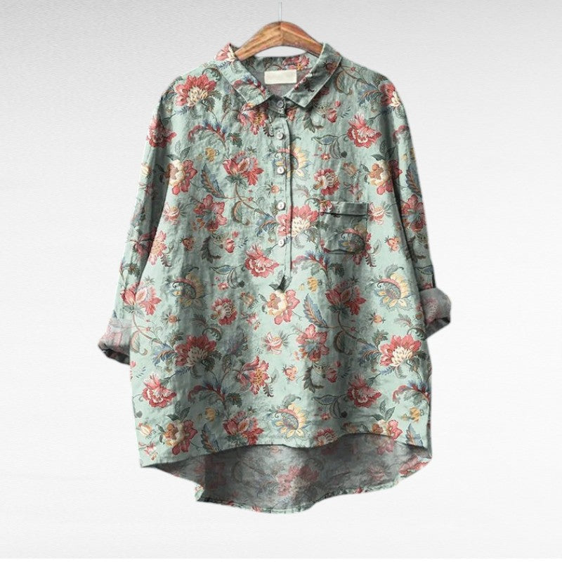 Claire | Elegant Summer Linen Blouse