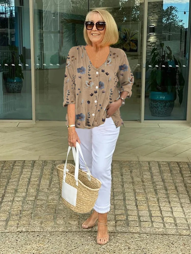 ANITA | ELEGANT FLOWER BLOUSE