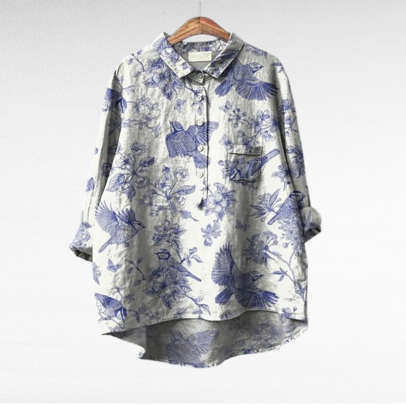Claire | Elegant Summer Linen Blouse