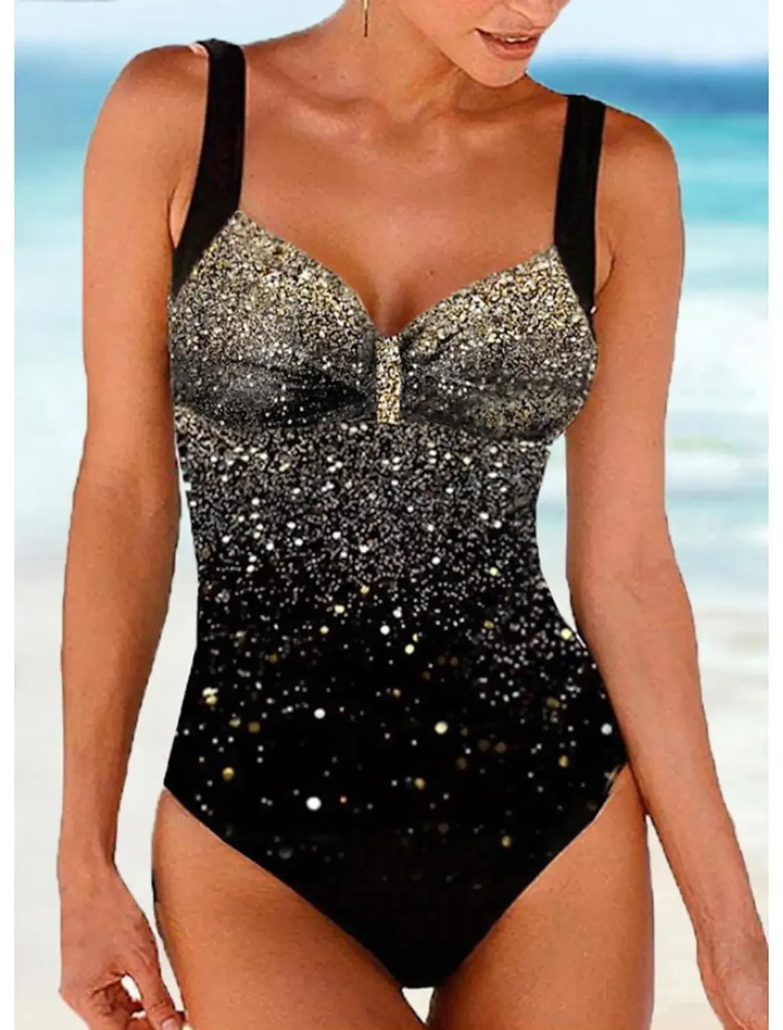 LolaBeach - Sequin Printed Swimsuit