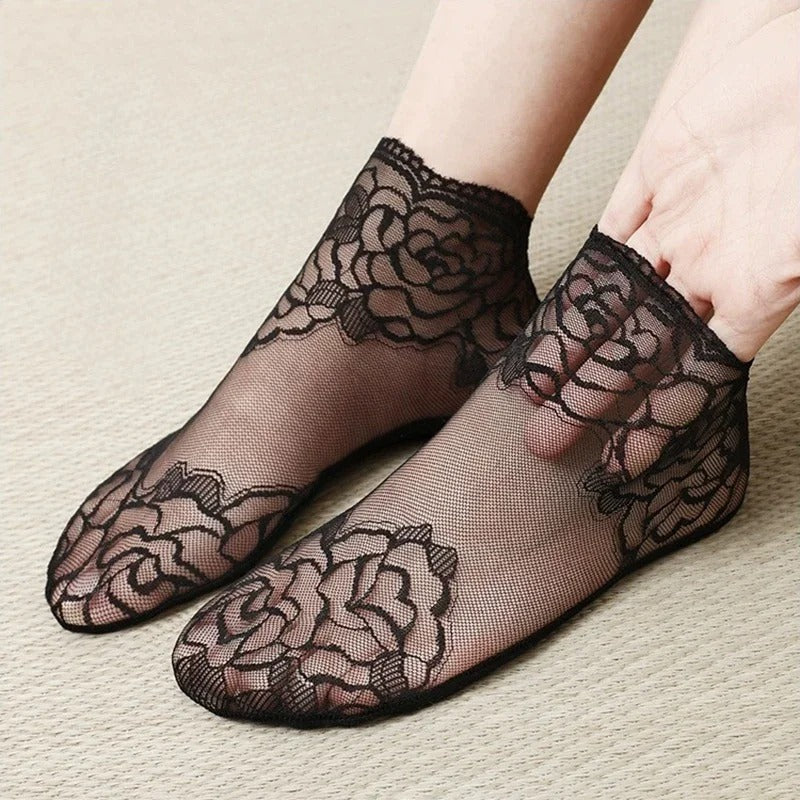 Feeluxe - Elegant Lace Socks for Women