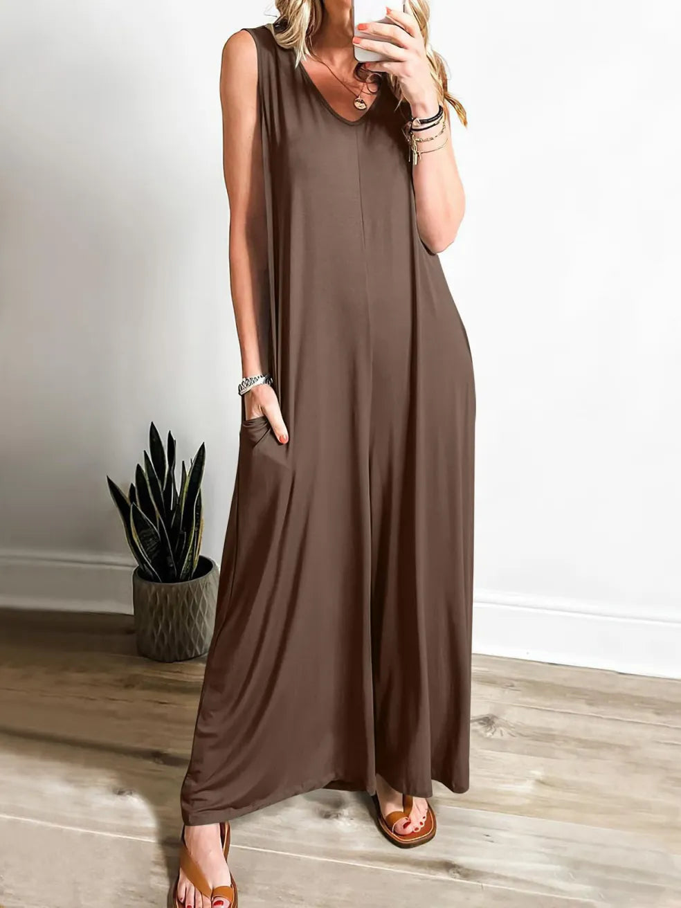 Nella™ Comfy V-Neck Jumpsuit