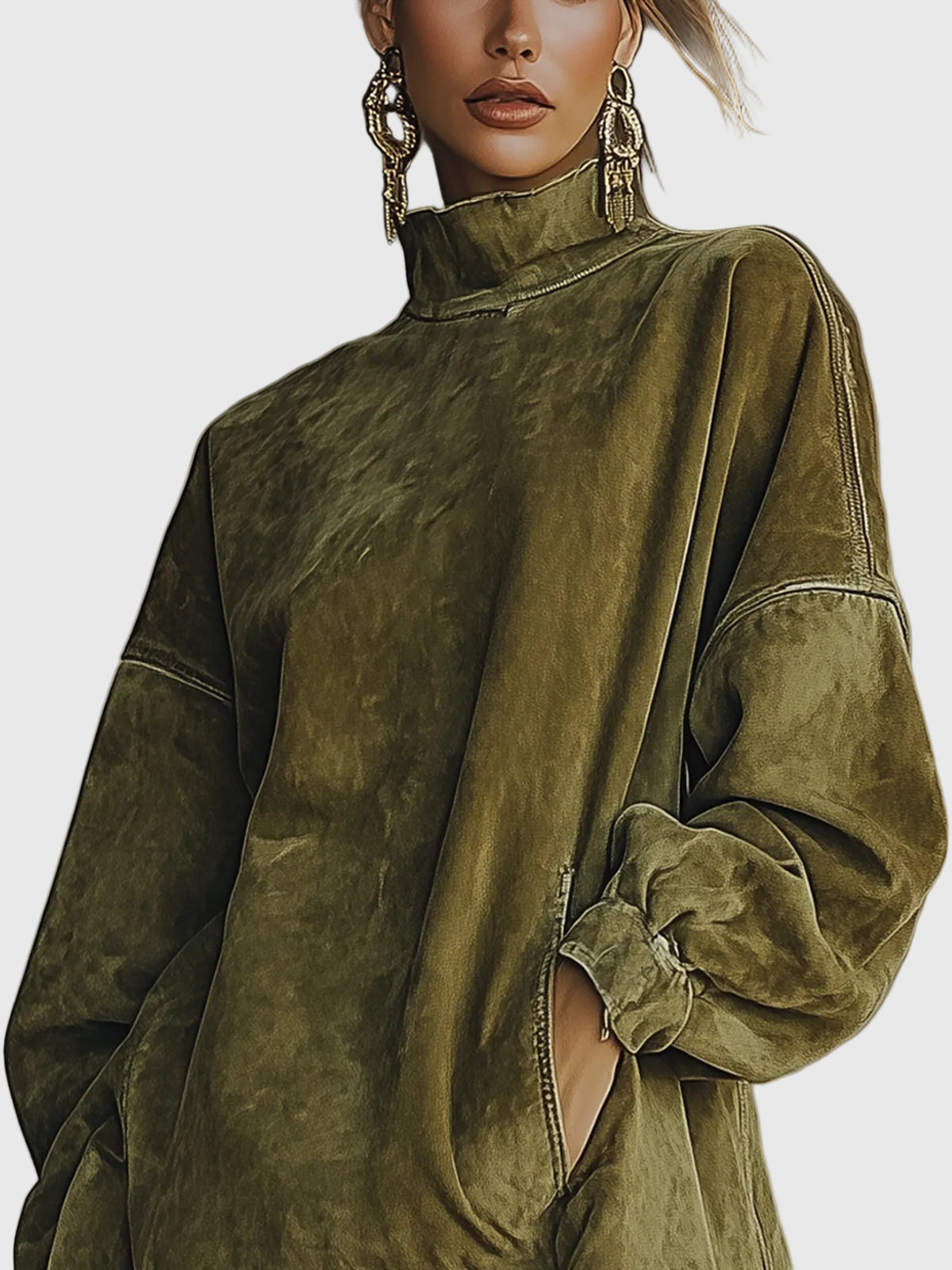 Olive | High Neck Dress