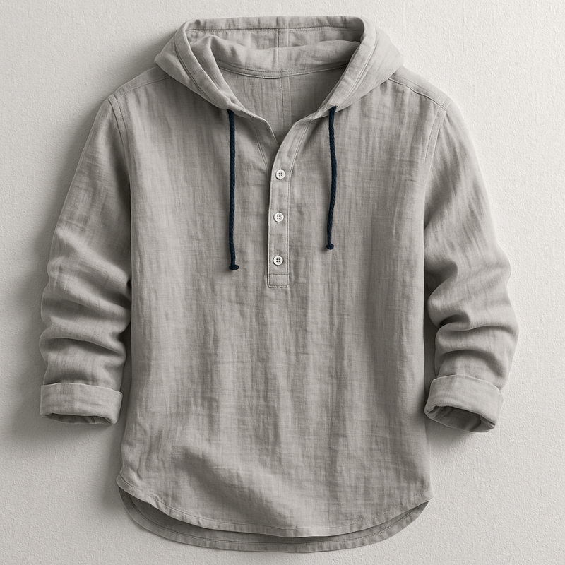 Lorenzo™ | Refinded Linen Hooded Shirt
