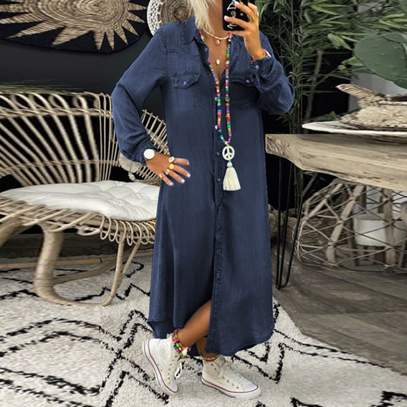 Terenza - Tummy Covering Denim Dress