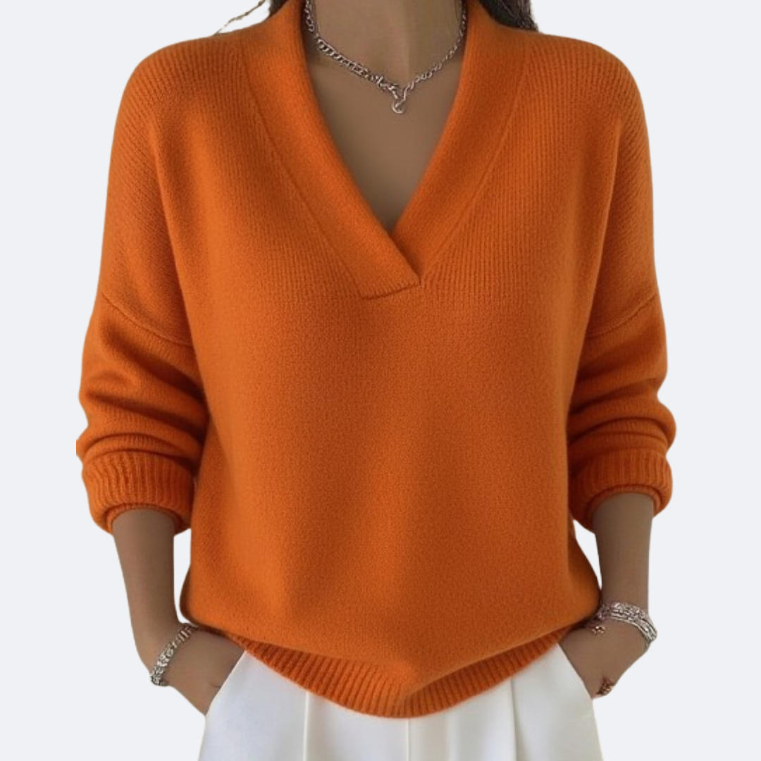MILENA - Soft Knit with V-Neck