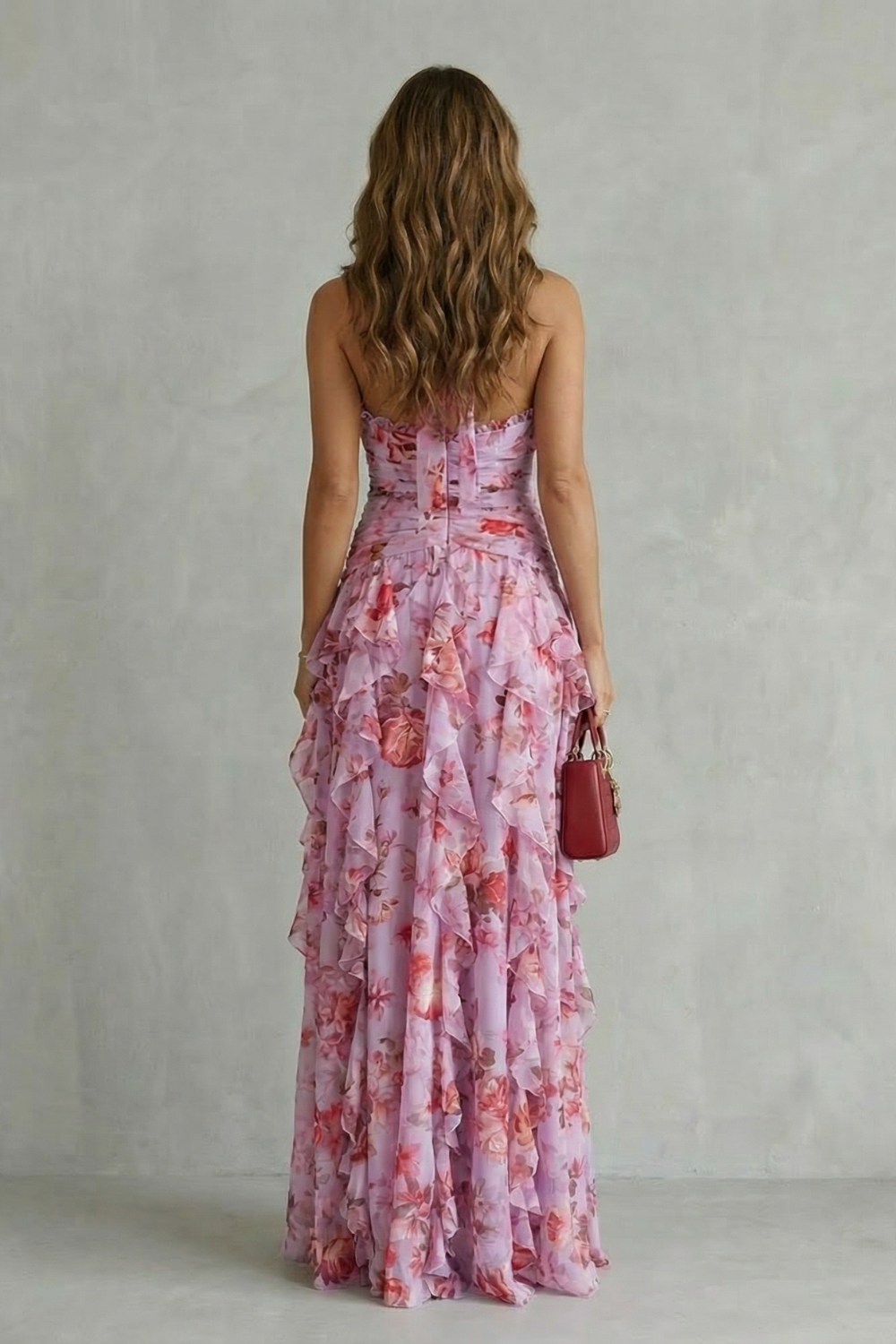 Belladina™ | Romantic Rose Halter Maxi Dress