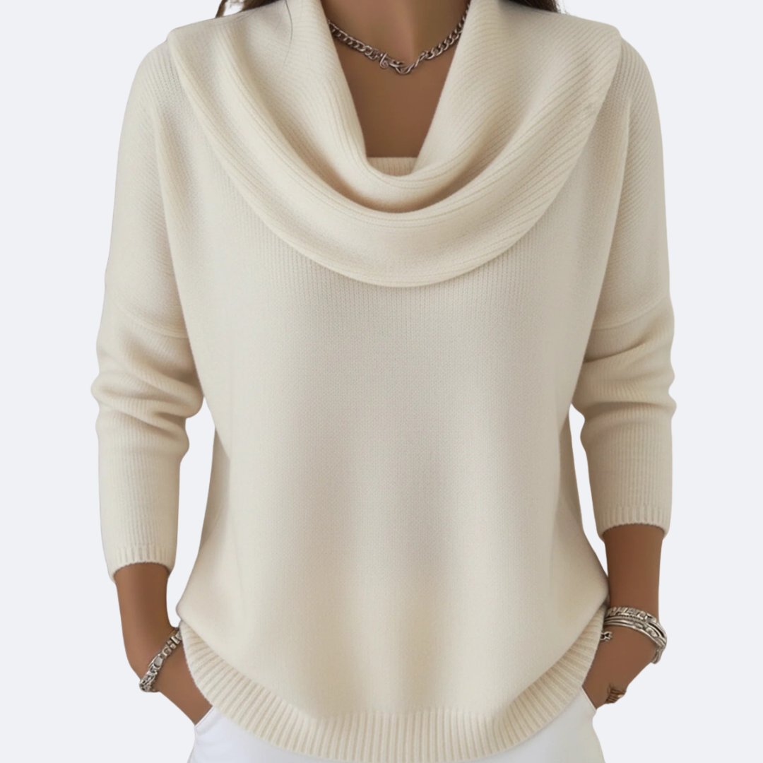 GIULIA - Cozy Ruffle Collar Sweater