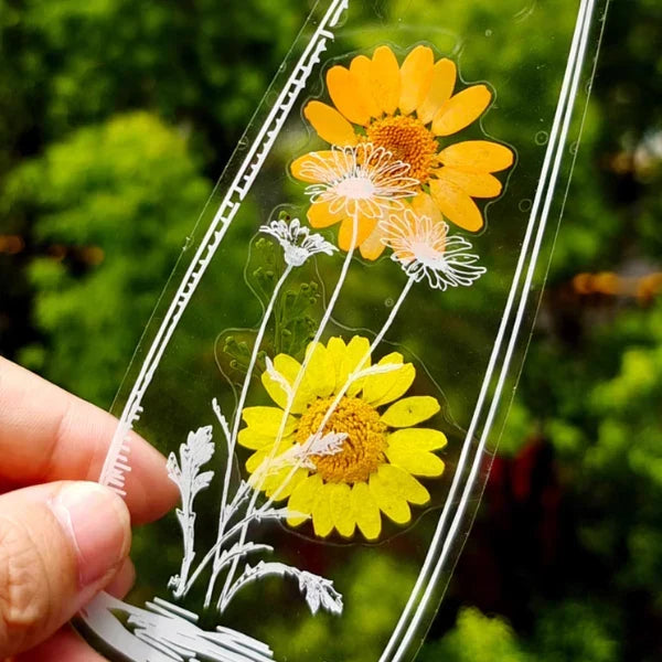 BlossomTabs - Transparent DIY Bookmark Stickers for Book Lovers (20+20 Free)