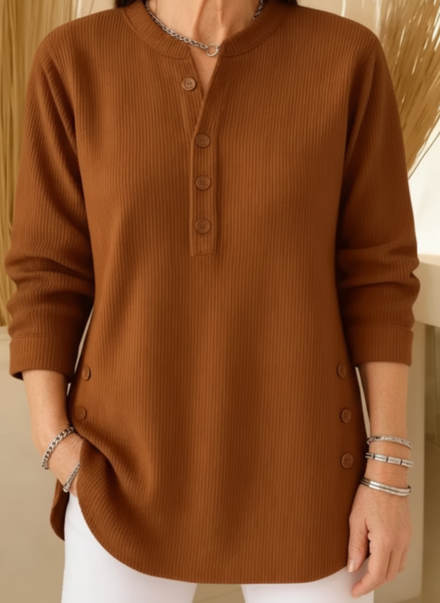 Amelie™ | Stylish Casual Henley Top