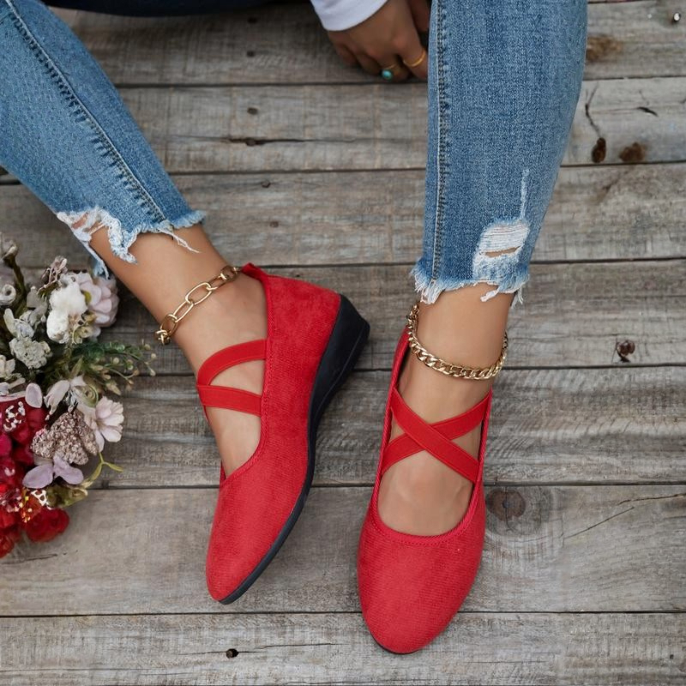 Anna | Closed Wedge Ballerina Shoes