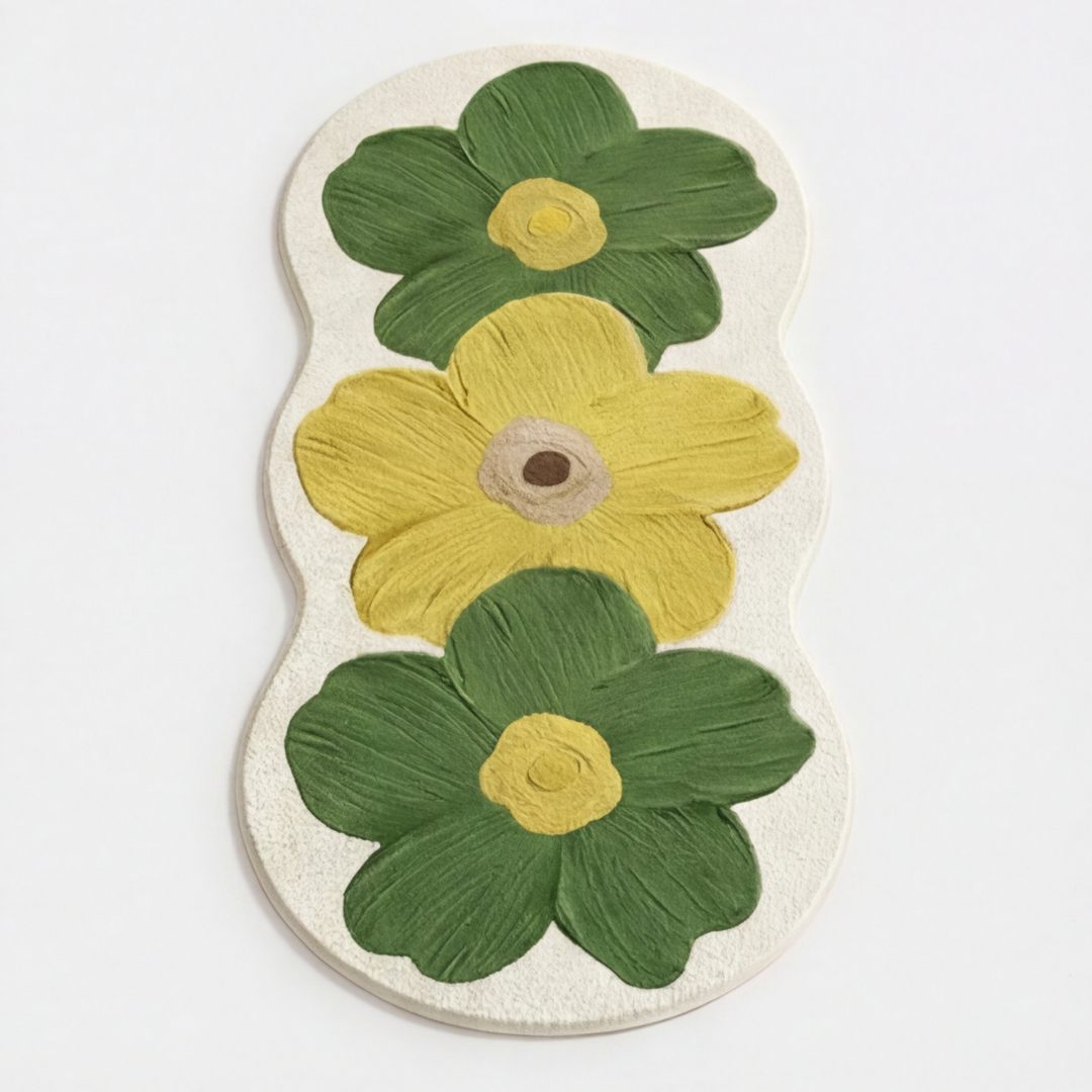 Bloomora – Sculpted Floral Accent Rug