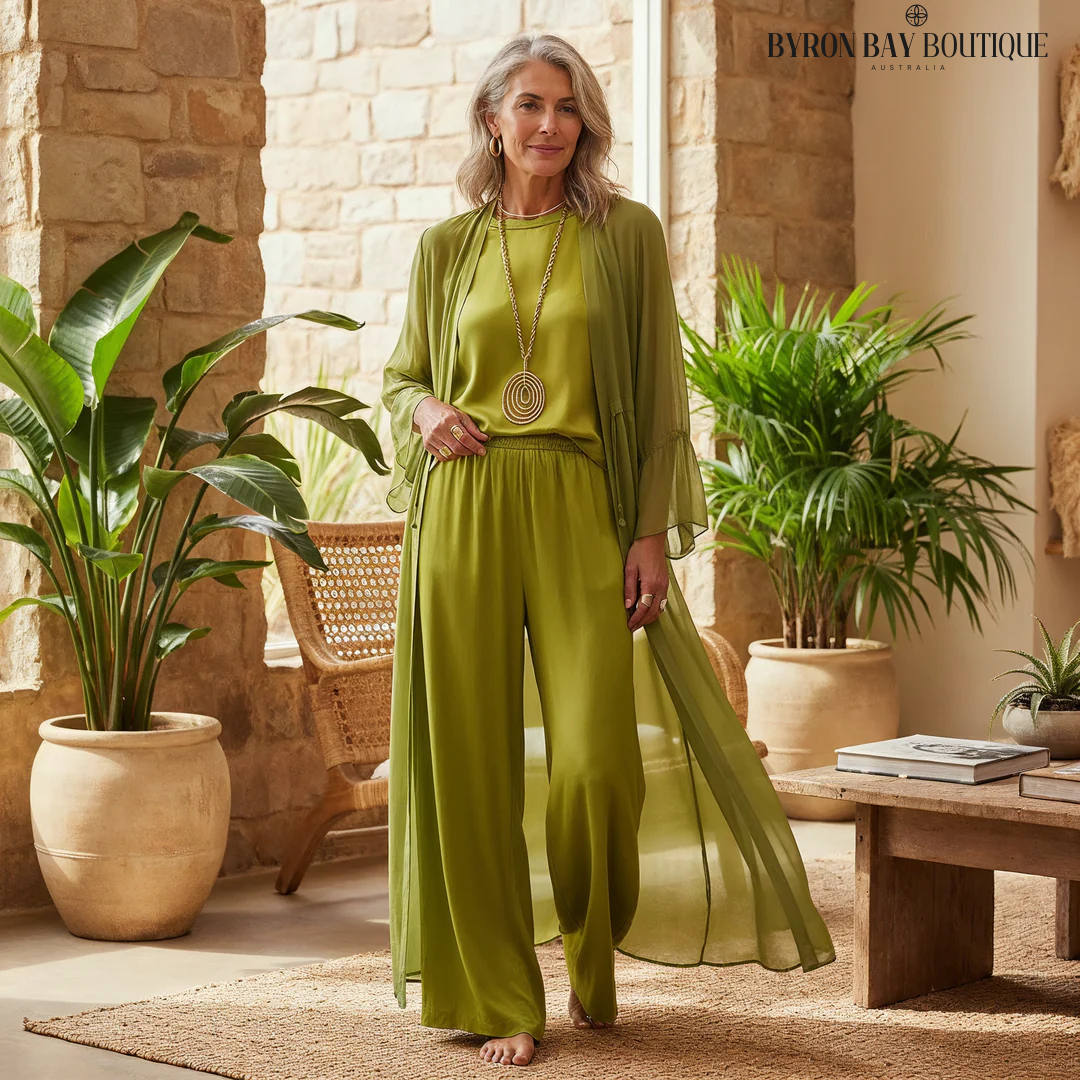 Margaret | Elegant Wide Leg Three Piece Summer Set