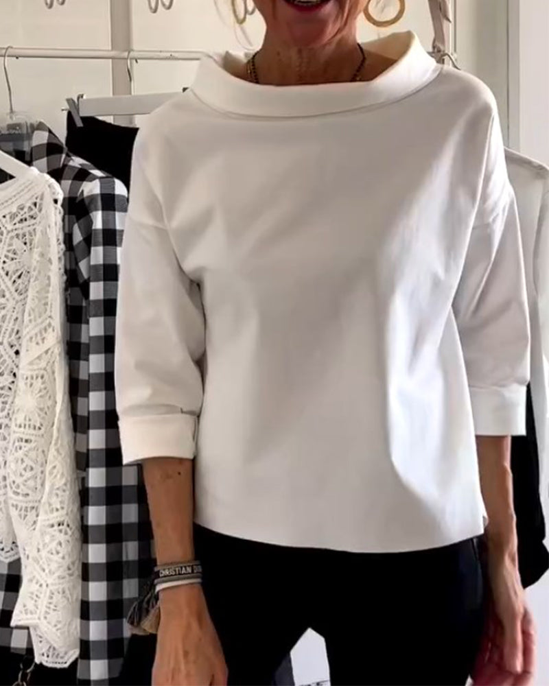 WIEBKE I COMFORTABLE 3/4-SLEEVE BLOUSE