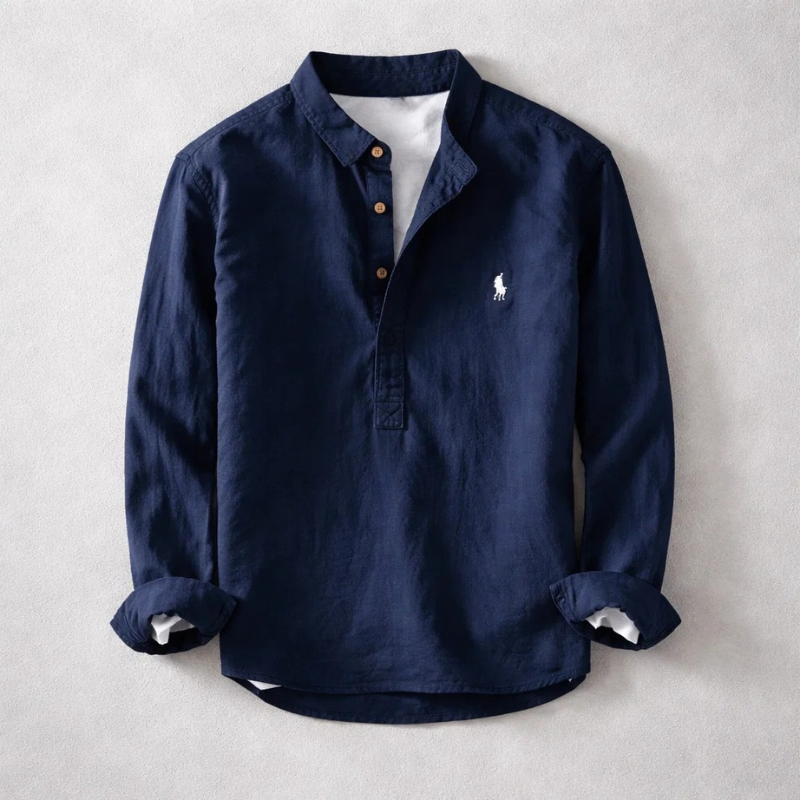 Kyoto™ | Linen Henley Shirt