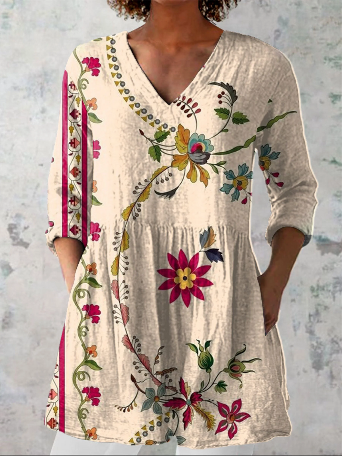 Naya | Extended V-Neck Long Shirt