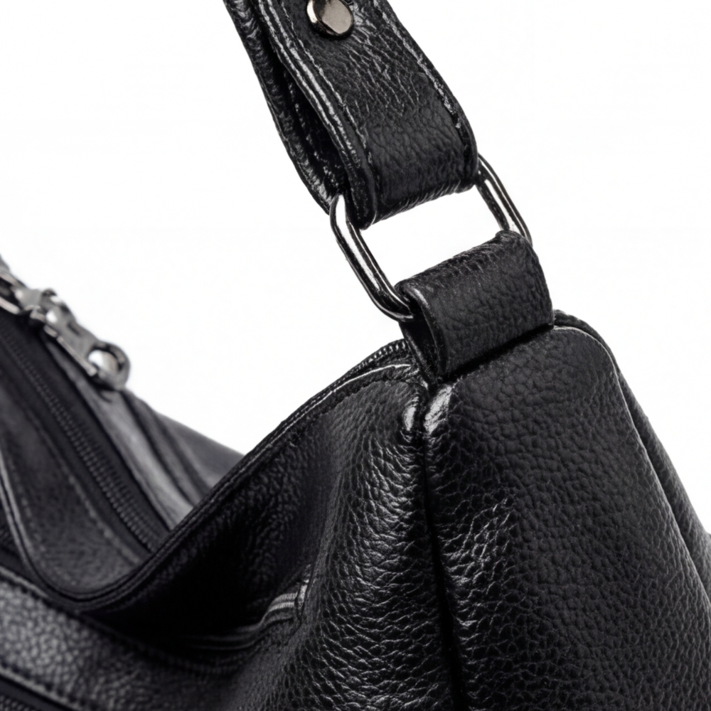 Carria - Soft Leather Multi Pocket Shoulder Bag