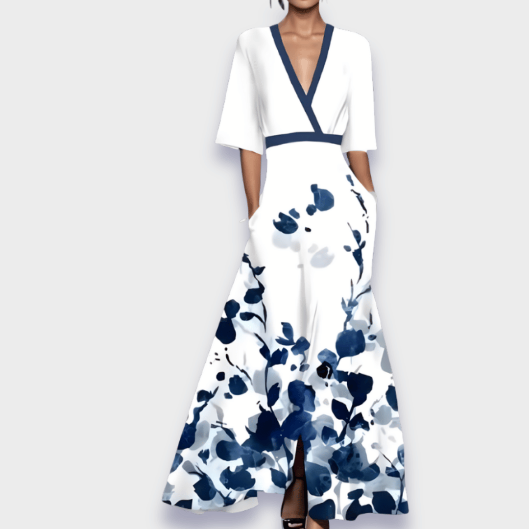Eliana™ | Abito A-Line Floreale Elegante