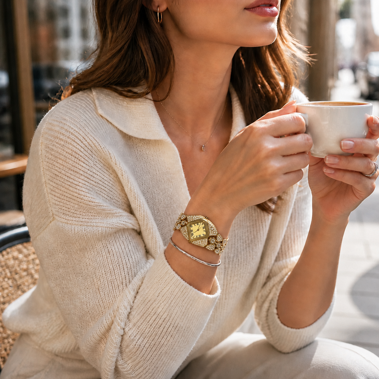 Lastfive – Rhombus Crystal Dial Link Bracelet Watch