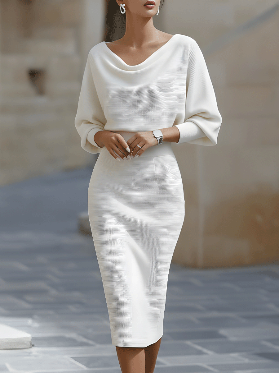 Brielle | Draped Elegant Midi Dress