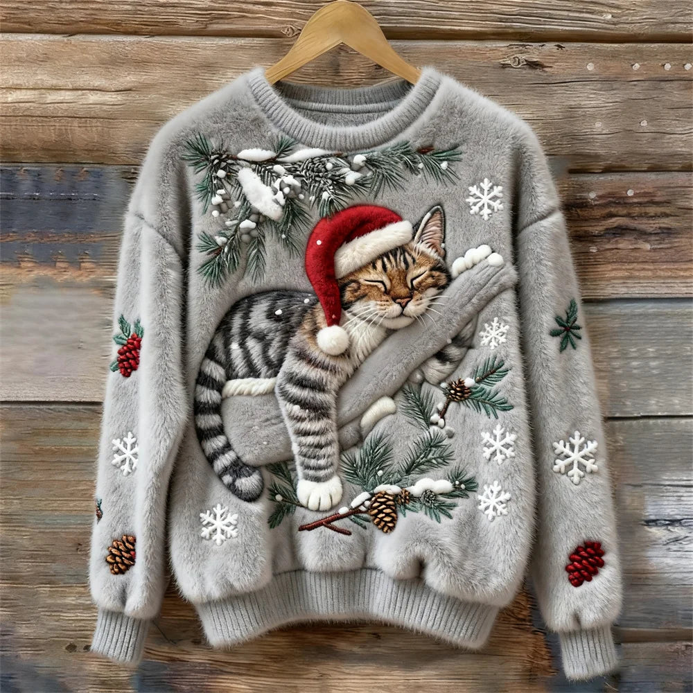 Zerena™ | Winter Christmas Cat Sweater
