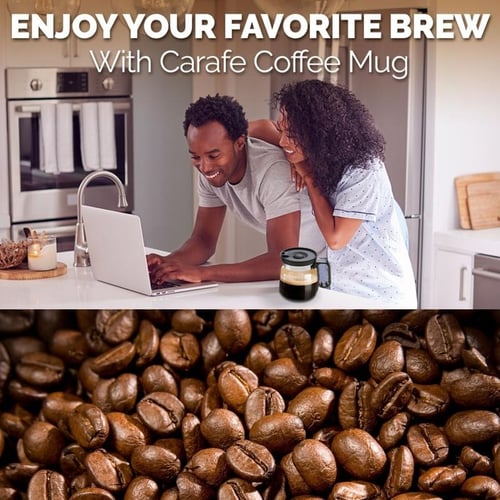 Brewbell – 16 Oz Pour-Over Inspired Glass Coffee Mug
