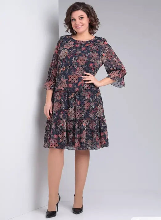 Oriane™ — Elegant Floral Dress with a Timeless Style