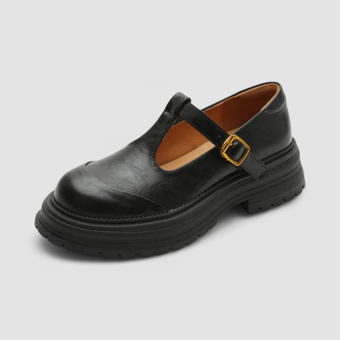 Amelia | Womens Platform T Strap Casual Shoes