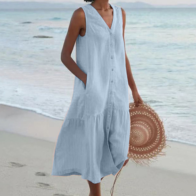 Celi - Stylish Tummy Covering Summer Dress