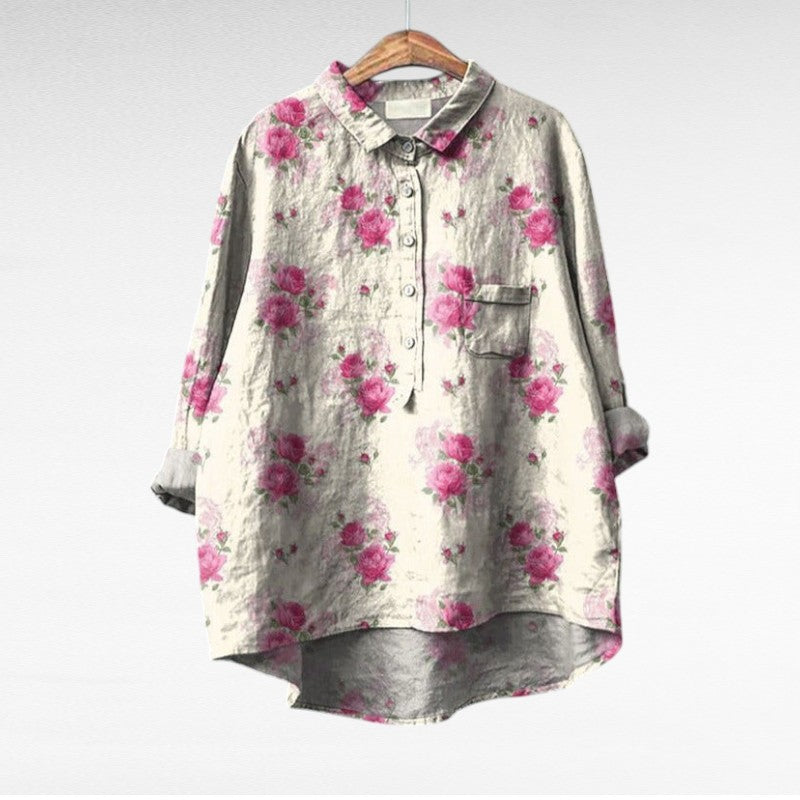 Claire | Elegant Summer Linen Blouse