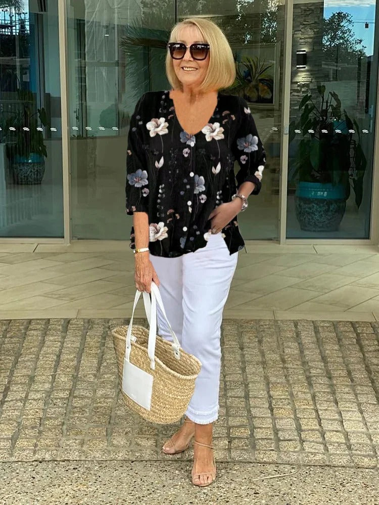 ANITA | ELEGANT FLOWER BLOUSE