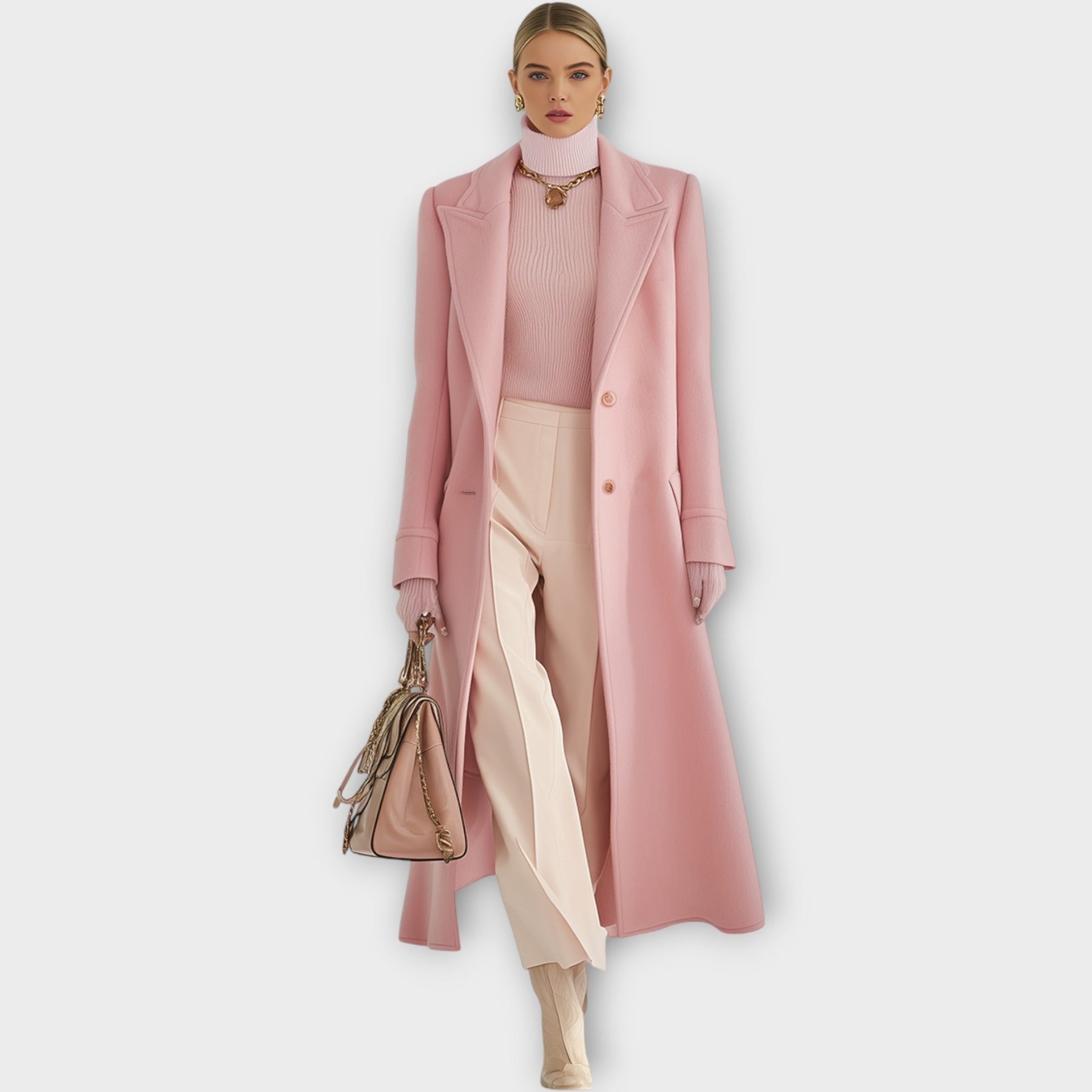 Chic Long Wool Coat from Milan