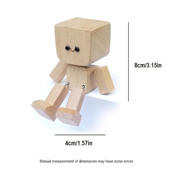 HappyTimber - Wooden Sway Figure with 12 Magnetic Emotions