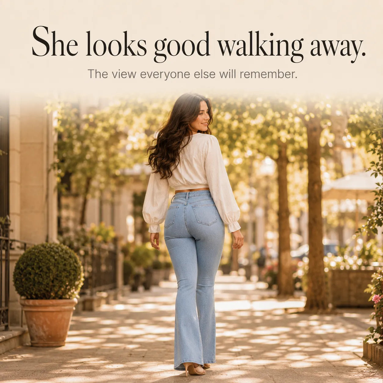 Curvella – High Waist Stretch Flare Jeans for Women, Butt-Lifting Bootcut Denim