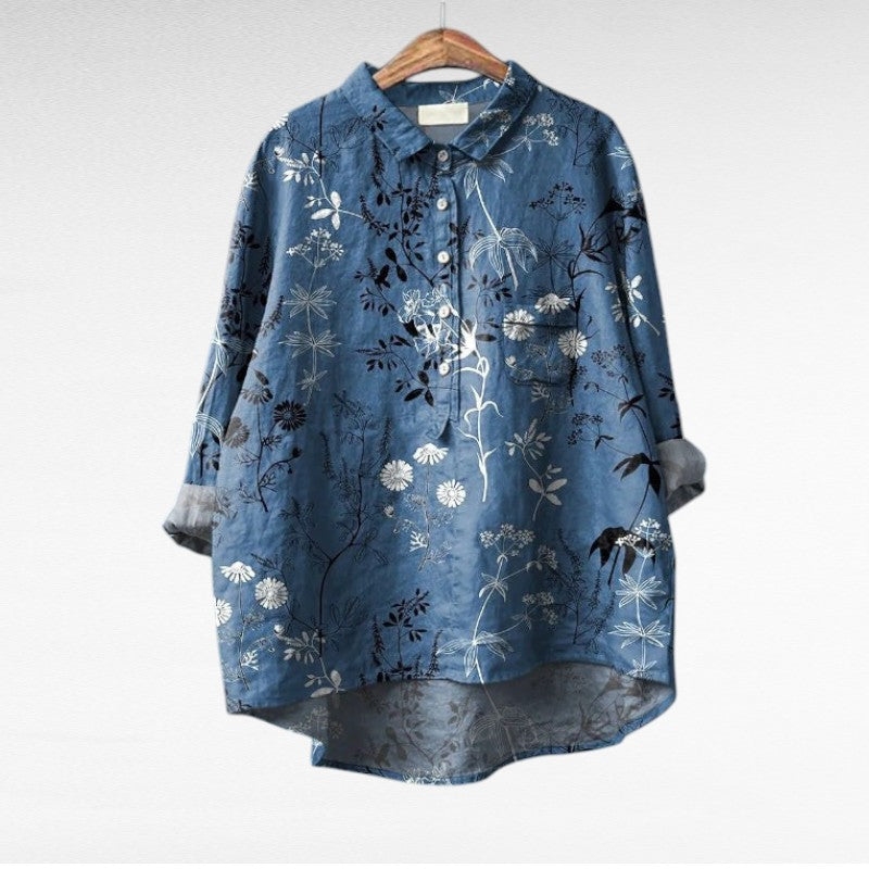 Claire | Elegant Summer Linen Blouse
