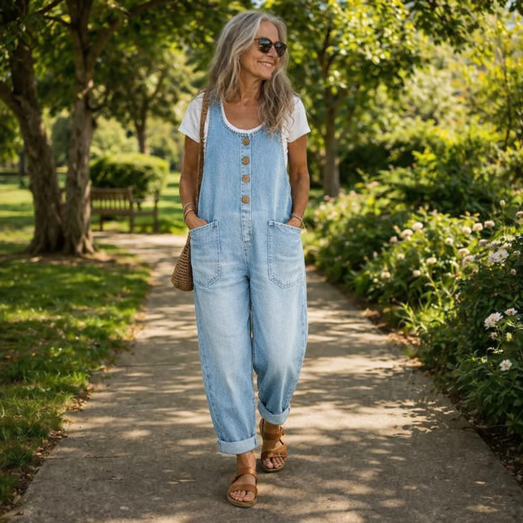 Lenna - Relaxed Denim Jumpsuit