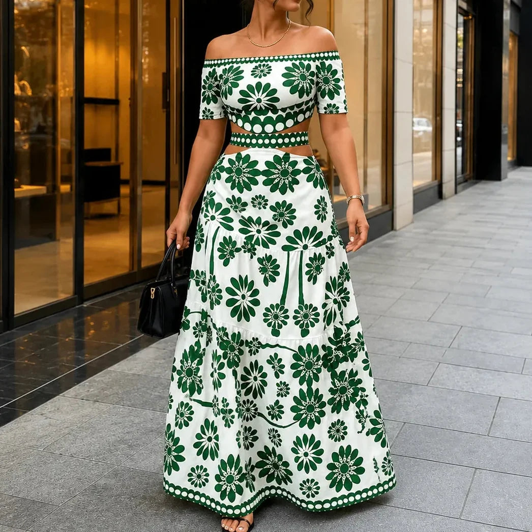 Florena – Off Shoulder Printed Maxi