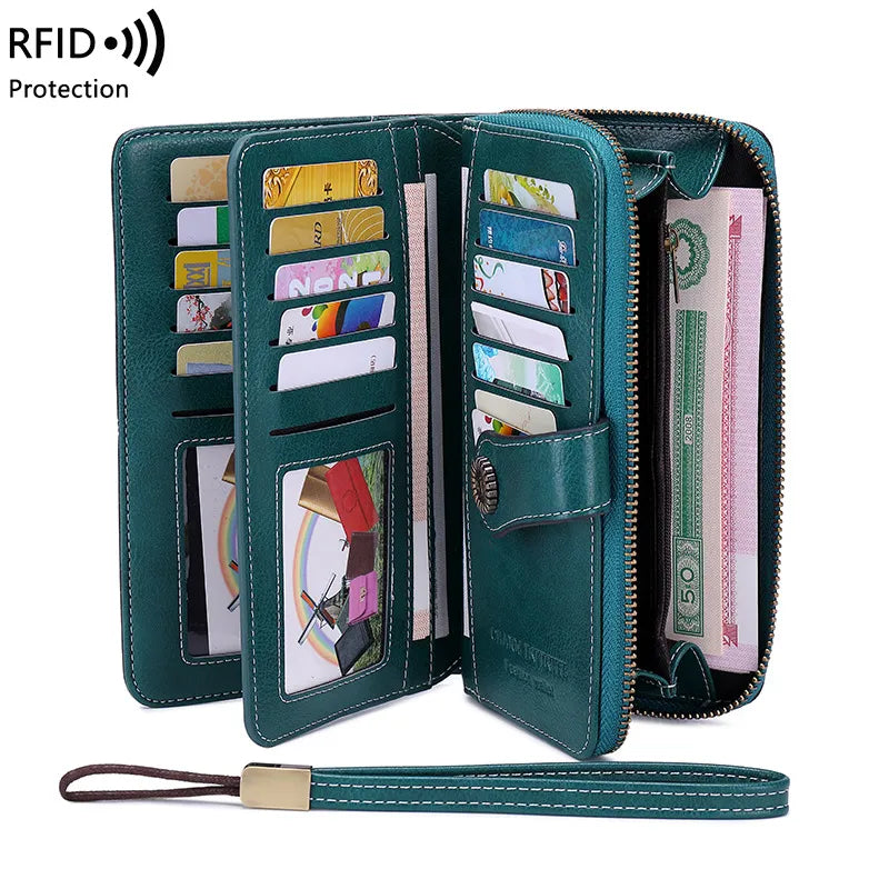 Aureden - Compact RFID Wallet with 24-Card Storage