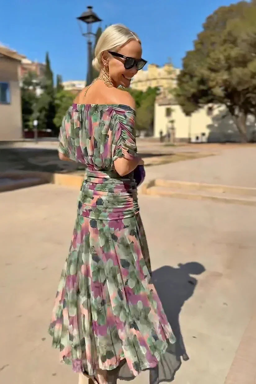 ANA | ELEGANT MAXI PLEAT DRESS